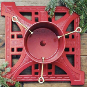 Celebrate the Holidays with Duqaa’s Red Cast Iron Christmas Tree Stand 🎄🔴✨